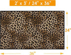 Leopard Rug 2x3 Washable Animal Print Rugs Non Slip Short Plush Ultra Soft Modern Entryway Rug for Indoor Entry Bedroom Bathroom