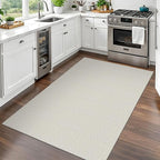 EARTHALL Woven Area Rug 3x5 Ft Washable Rugs for Entryway, Braided Rubber Backed Throw Rugs Door Mat Indoor Outdoor Entrance, Cotton Rug for Kitchen Foyer Front Door Living Room, Cream/Grayish