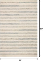 Loloi Chris Loves Julia Chris Collection CHR-05 Ivory/Slate 5'-0'' x 7'-6'', .50" Pile Height, Area Rug