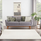 Nourison Home Versatile Ivory White 9' x Square Area Rug - Easy Clean, Non Shedding, Bed Room, Living Room, Dining Room, Kitchen (9' x Square)