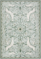 Lahome Boho Animal 6x9 Washable Living Room Area Rugs, Green Soft Rugs for Bedroom, Botanical Large Boho Non Slip Dining Room Carpet for Under Table Office Kids Playroom (6x9ft,Light Green)