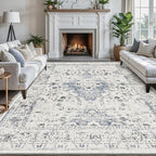 LUMI 5x8 Washable Area Rug for Living Room, Ultra Soft Traditional Rugs Non Slip with Rubber Backing, Low Profile, High Traffic, Stain Resistant Carpets, Ideal for Bedroom, Dining Room, Indoor