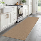 Braided Runner Rug 2x7 Ft Washable Runners for Hallways Non Slip Kitchen Runner Rug Cotton Entryway Runner Indoor, Woven Floor Carpet for Hall Kitchen Bedroom, Orange/Tan/Brown