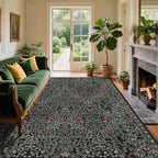 4x6 Area Rug for Bedroom Beside Rug, Laundry Room, Entryway, Kitchen, Washable Non-Slip Low Pile Ultra Soft Stain Resistant Carpet (Dark Green)