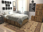 Unique Loom Sialk Hill Collection Area Rug - Washington (8' Square Ivory/Black)