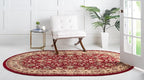 Unique Loom Sialk Hill Collection Area Rug - Washington (7' 11" x 10' Oval Burgundy/Cream)