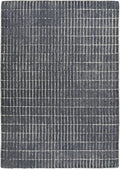 Hand-Tufted 100% Wool Area Rug – Unique Modern Geometric Grid Pattern, Soft Plush Textured Carpet for Living Room, Bedroom, Dining Room & Entryway (Smoke, 6' Round)