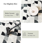 3x5 Rugs Machine Washable, Ultra-Thin Area Rugs for Bedroom Entryway Living Room Bedside Low-Pile, Boho Small Throw Floor Carpet Non Slip Soft Indoor Rug Modern Abstract Gray