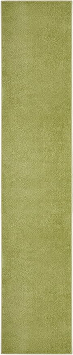 Nourison Home Nourison Essentials Green 2'2" x 20' Area Rug - Easy Clean, Non Shedding, Bed Room, Living Room, Dining Room, Kitchen (20' Runner)