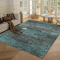 RUGSURE Washable Area Rug - 1/6 Thick - Stain & Water Resistant Non-Slip - Resistant Rug for Living Room, Bedroom, Nursery, Pet & Child Friendly, Vintage Charm Area Rugs (Green, 5' x 7')