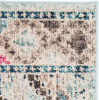 SAFAVIEH Madison Collection Runner Rug - 2' x 8', Blue & Yellow, Boho Diamond Distressed Design, Non-Shedding & Easy Care, Ideal for High Traffic Areas in Living Room, Bedroom (MAD418K)