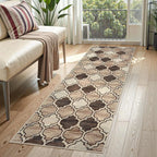 Lahome Moroccan Washable Kitchen Runner Rug - 2x6 Carpet Runners for Hallway 6Ft Non-Slip Throw Soft Laundry Room Print Distressed Modern Rug Runner for Bathroom Bedroom Entryway Living Room