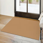Small Braided Rugs 2x3 Ft Area Rugs for Entryway Boho Washable Rug Throw Rugs with Rubber Backing Cotton Woven Door Mat Indoor Entrance Front Door Rugs for Foyer Bathroom Kitchen, Warm Tan