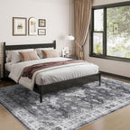 Dripex Washable 8x10 Area Rug for Living Room - Stain Resistant Distressed Rugs for Bedroom Dining Room Non-Slip Low-Pile Soft Throw Rugs Farmhouse Office Home Decor, Pet & Child Friendly