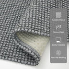 Braided Runner Rug 2x12 Ft Washable Runners for Hallways Non Slip Rubber Backed Kitchen Runners Cotton Extra Long Entryway Runner Indoor, Woven Carpet for Hall Entryway, Dark Grey/Grey