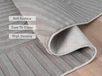 Annabel Modern Geometric Runner Rug for Kitchen, 2x7 Contemporary Arched and Linear Gray Runner, High-Low Pile Stain Resistant Carpet for Bedroom, Hallway or Entryway (2' x 7', Gray)