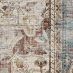 RUGGABLE Washable Vintage Area Rug – Kamran Coral 9x12, Stain-Resistant, Non-Slip – Large Machine Washable Rugs for Living Room, Bedroom, Hallway, Entryway & Office–with Cushioned Pad