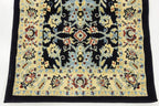 Unique Loom Sialk Hill Collection Area Rug - Washington (2' 7" x 10' Runner Navy Blue/Cream)