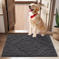 COSY HOMEER Door Mat 24”x36”,Absorbent Dirt Trapper Entryway Rugs,Non-Slip Welcome Mat,Washable Entry Rugs,Low Pile Doormat for Front Back Door,Wet Shoes & Paws,Dark Grey