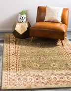 Unique Loom Voyage Collection Traditional Oriental Classic Intricate Design Area Rug (4' 0 x 6' 0 Rectangular, Green/Ivory)