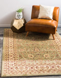 Unique Loom Voyage Collection Traditional Oriental Classic Intricate Design Area Rug (5' 0 x 8' 0 Rectangular, Green/Ivory)