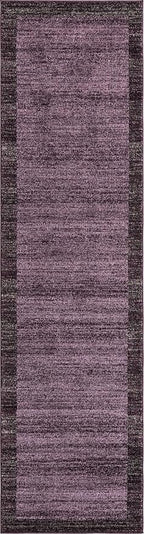 Rugs.com Angelica Collection Rug – 10 Ft Runner Violet Medium Rug Perfect for Hallways, Entryways