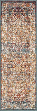 Unique Loom Isabella Collection Area Rug - Adjani (2' x 6' 1" Runner, Multi/ Beige)
