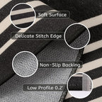 Beeiva Black and White Striped Runner Rug, 2.5x8 Washable Geometric Rugs for Hallway, Non Slip Rubber Backing Indoor Runner Rugs Modern Floor Carpet for Bedroom Bathroom Porch Entryway Rug