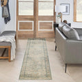 Nourison Home Astra Machine Washable Light Blue 2'2" x 10' Area Rug - Easy Clean, Non Shedding, Bed Room, Living Room, Dining Room, Kitchen (10' Runner)