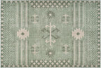 Revival Rugs Flam 6'x9' Zero-Shedding Area Rug for Living Room Bedroom - Oeko-TEX Certified, Low Pile, Spot Clean, Green