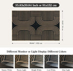 Lahome Modern Geometric Outdoor Easy Jute Rug, 3x5 Indoor Outdoor Rugs for Entryway Black Living Room Carpet, Farmhouse Washable Non Slip Carpet for Patio Courtyard Bedroom
