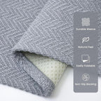 Braided Runner Rug 2x6 Ft Washable Runners for Hallways Kitchen Runner Rug with Rubber Backing Cotton Entryway Runner Indoor, Woven Floor Carpet for Hall Kitchen Bedroom, Light Gray