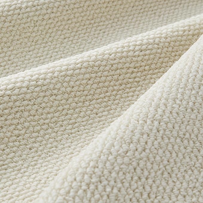 Bedsure 6x9 Faux Wool Area Rugs for Living Room, Machine Washable Carpet, Non-Slip Backing, Pet Friendly Throw Rug for Bedroom Dining Room, Linen