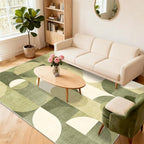 5x7 Area Rugs Green Washable Rug for Living Room Bedroom,Large Modern Geometric Non Slip Carpet for Dining Room Farmhouse Office