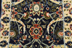Unique Loom Espahan Collection Area Rug - Cape Cod (2' 2" x 8' 2" Runner, Navy Blue/ Black)