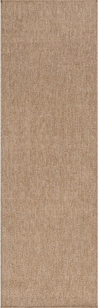 Beverly Rug Easy Jute Runner Rug 2x7 Solid Washable Durable Outdoor Indoor Area Rugs for Living Dining Room Patio Office Stain Resistant Non Shedding Casual Indoor Outside Carpet 2 x 7 Natural