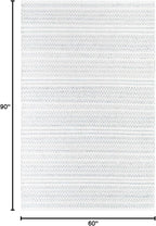 Mark&Day Wool Rugs, 5x8 Precious Solid and Border Cream/Black Area Rug, Cream Black Carpet for Living Room, Bedroom or Kitchen (5' x 7'6")