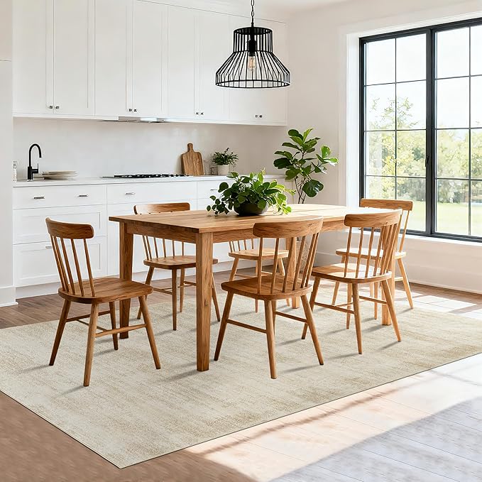 9x12 Area Rug for Living Room,Washable Neutral Farmhouse Abstract Extra Large Boho Bedroom Dining Room Rug Tan Brown Light Taupe with Cream Beige
