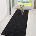 OLANLY Door Mats Indoor, Non-Slip, Absorbent, Dirt Resist, Entrance Washable Mat, Low-Profile Inside Entry Doormat for Entryway (59x20 inches, Black)