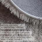4x6 Area Rugs for Living Room Bedroom, Soft Fluffy Shaggy Bedside Rug, Indoor Floor Carpet for Kids Playroom, Dorms, Nursery Rooms, Home Decor (Tie-Dyed Light Grey 4'x6')
