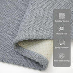 2x8 Ft Braided Runner Rug Washable Runners for Hallways Kitchen Runner Rug with Rubber Backing Cotton Entryway Runner Indoor, Woven Floor Carpet for Hall Kitchen Bedroom, Grey