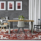 LUXE WEAVERS Moroccan Red 6x9 Medallion Area Rug for Living Rooms