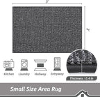 BEQHAUSE 2x3 Entryway Rug Indoor Door Mat Non-Slip Washable, Hallway Rugs Absorbent & Stain Resistant Hall Carpet Runner Rugs for Entryway, Front Door Floor Mats Laundry Room Rugs for Entry, Charcoal