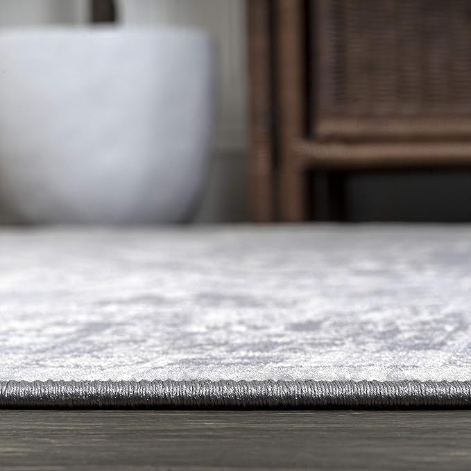 JONATHAN Y Modern Vintage Medallion Light Grey 6x6 Square Indoor Area Rug, Country, Floral, Easy-Cleaning for Living Room, Bedroom, Kitchen, Pet Friendly, Non-Shedding (MDP108B-6SQ)