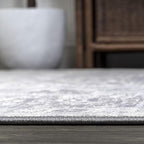 JONATHAN Y Modern Vintage Medallion Light Grey 6' Round Indoor Area Rug, Country, Floral, Easy-Cleaning for Living Room, Bedroom, Kitchen, Pet Friendly, Non-Shedding (MDP108B-6R)