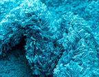 Unique Loom Solid Shag Collection Area Rug (2' 6" x 13' 1" Runner, Turquoise)