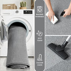 Modern Large Area Rug for Bedroom Living Room, 4x6 Feet Grey Thickened Memory Foam Washable Rugs, Non-Slip Soft Minimalist Solid Indoor Carpets for Boys Girls Nursery Room Décor