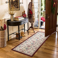 jinchan Elora 2x5 Floral Runner Rug for Hallway Washable Kitchen Runner Vintage Romance Design Non Slip Thin Indoor Floor Cover Low-Profile Throw Carpet for Entryway Bathroom Bedroom Porch, Red/Beige