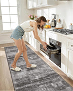 LUMI Washable Kitchen Rug 2x6 for Floor, Non Slip Runner Rugs with Rubber Backing, Low Pile Comfort Area Carpet for Standing, Living Room, Entryway, Laundry, Hallways