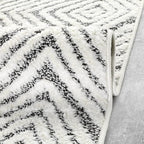 Antep Rugs Palafito 8x10 Geometric Shag Diamond High-Low Pile Textured Indoor Area Rug (Gray, 7'10" x 10')